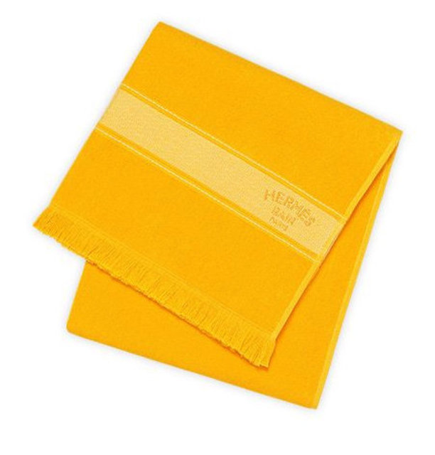 Hermès serviette jaune uni.jpg