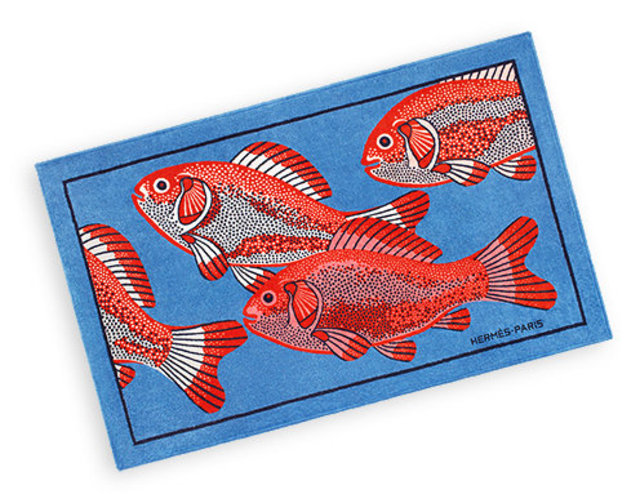 Hermès serviette poissons rouges.jpg