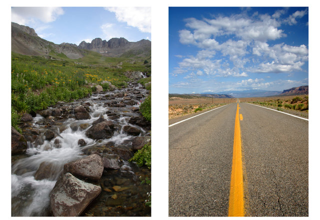 (left) American Basin, Colorado; (right) southern Colorado