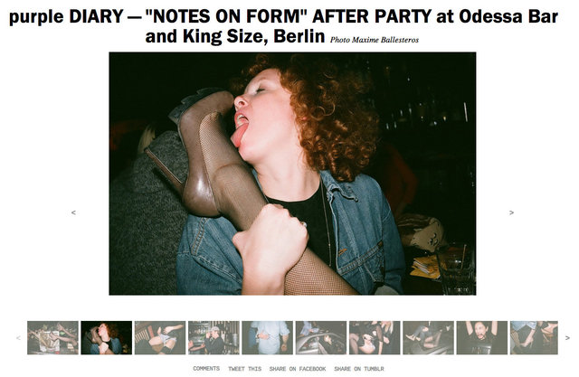 purple DIARY    NOTES ON FORM  AFTER PARTY at Odessa Bar and King Size  Berlin.jpg