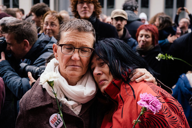 Wake for Paris terror victims.