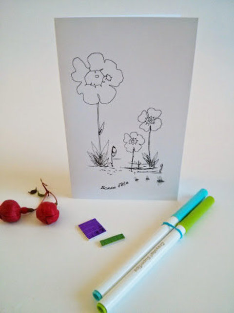 Greeting card to color