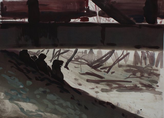 Train Passing 22 x 29"