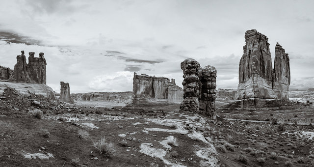 Three Gossips & Courthouse Towers