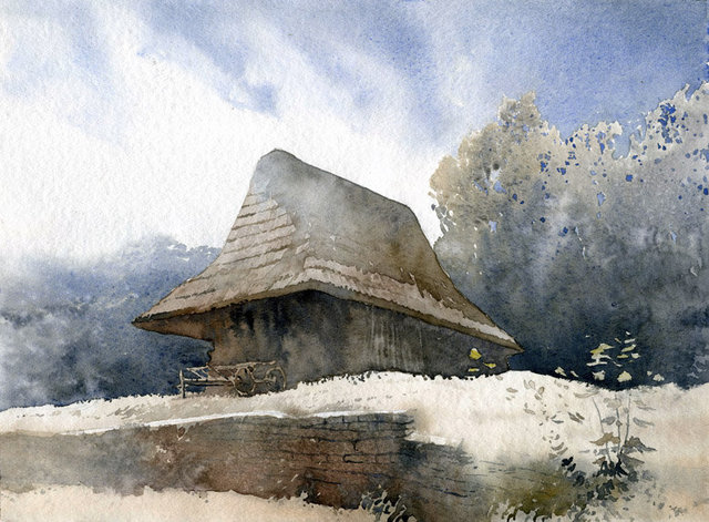Chatka 45x33 akwarela