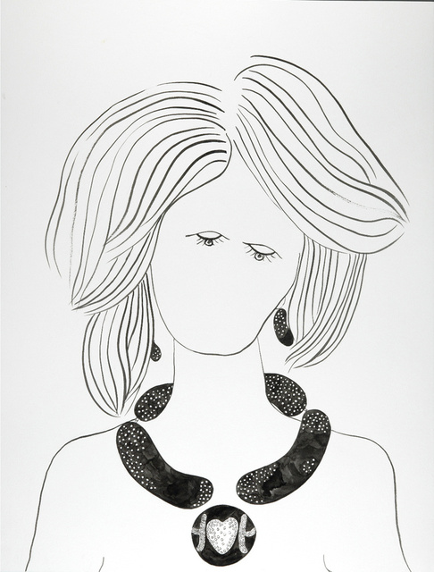 Beautiful Model Showing Her Necklace H&H