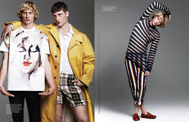 ELLE NL 2013 with Tino Zidane and Fredrik Meijnen fashion editor Thomas Vermeer
