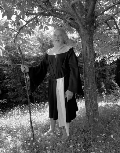 Michel Chauvin, druide, Baden, Morbihan, 2001