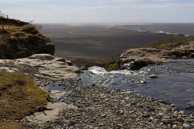 Top of Waterfall at Skaftafell National Park  & Skeidararsandur Plain VB.JPG