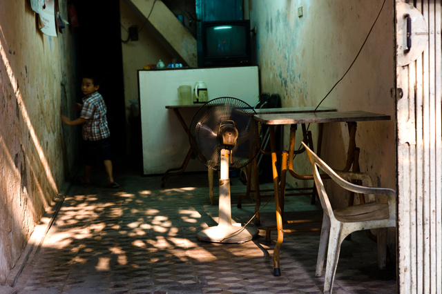 Little boy in a house in Hanoi