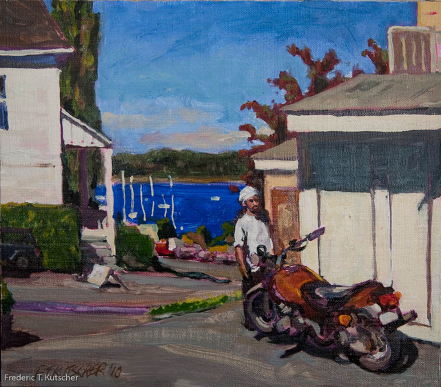 Chef Steve's Motorcycle (11.375W  10H oil on canvas on board) 2010-25_.jpg