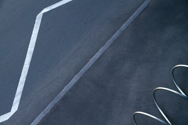 Bike rack and road. University of Sydney, Australia