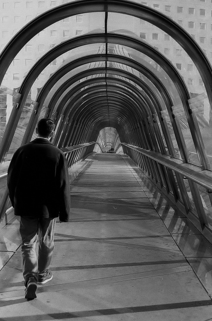 Passerelle, la Défense - nov. 1998