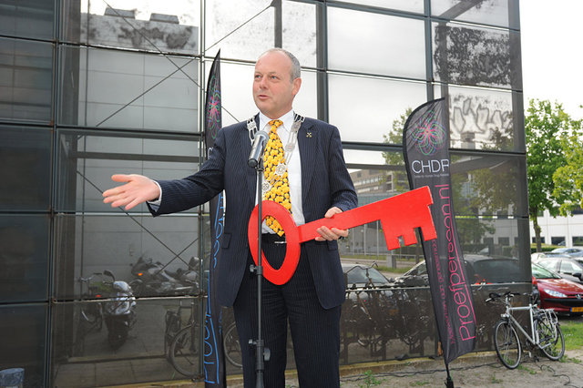 Opening CHDR2 meii 2013, burgemeester van Leiden, Henri Lenferink