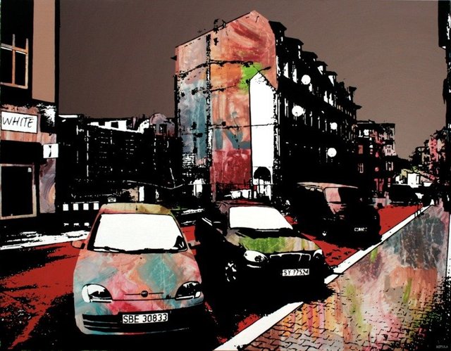Barwy metropolii, 100x130 akryl płótno 5600pln 2010