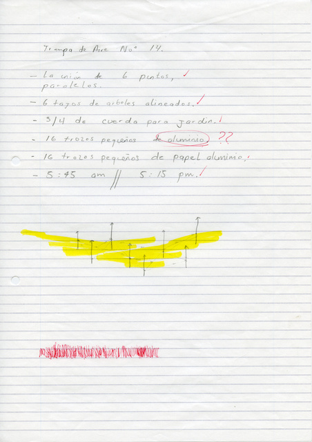 Trampas de viento, cuaderno de ejercicios