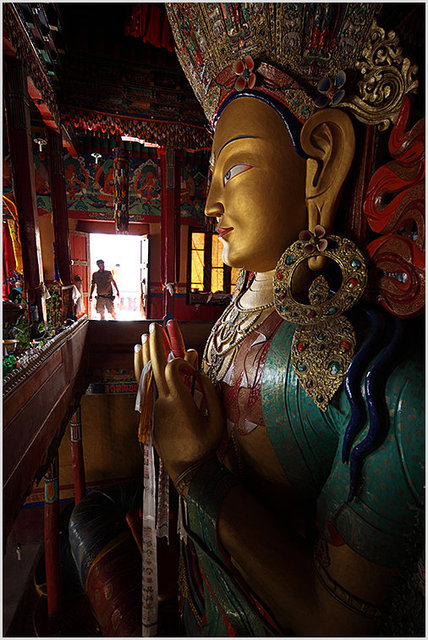 buddha in thiksey gompa,12 m high