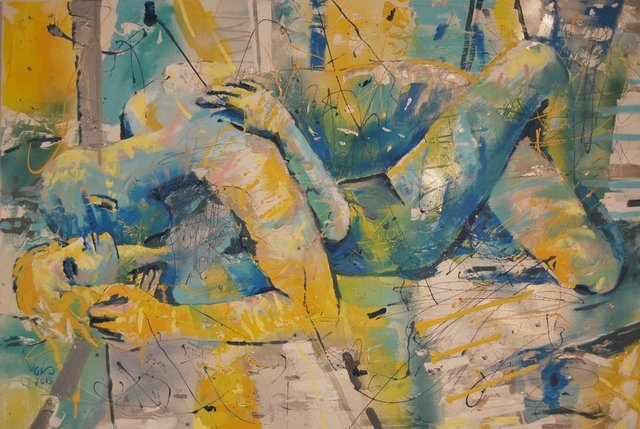 Amantes Amentes XV 80x120 akryl płótno