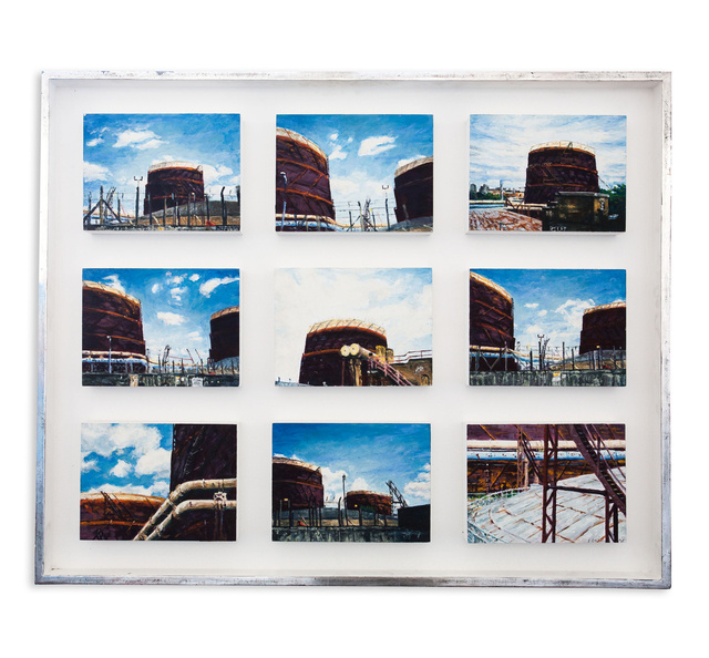Gasometers with Clouds
