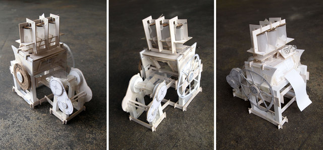 Production Design Machine_maquette/white card model