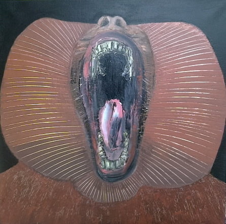 Krzyk II 50x50 akryl płótno 2014