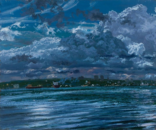 Vemiculated Sky 32 x 38"