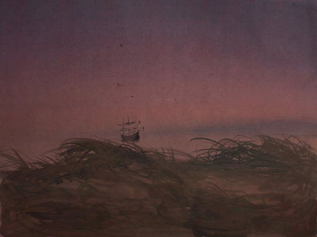 Half Moon Anchored 22 x 29"