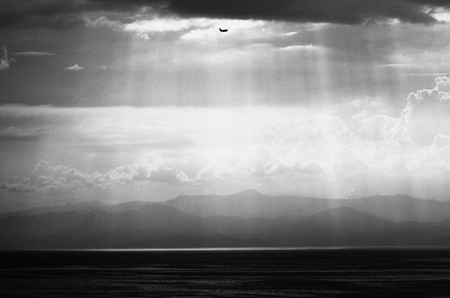 Plane above the Lake Kivu, Goma