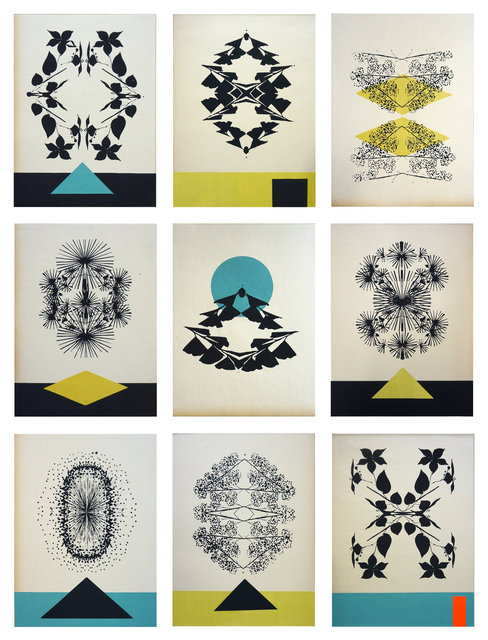 33. Meta Botanical Series - 8"x11" casein on vintage paper with collage ///$350 each