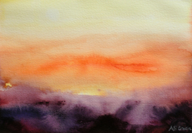 Orange Haze at Sunset by Alison Gracie
