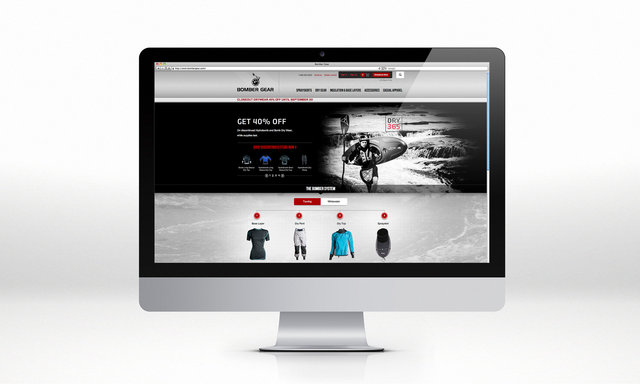 Bomber Gear's website splash pages and web marketing