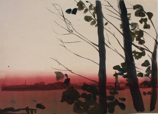 Liberty Poplars 22 x 29"