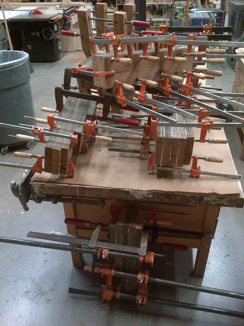 One can never have too many clamps - or hands
