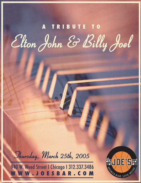 A Tribute to Elton John and Billy Joel at Joe's Sp