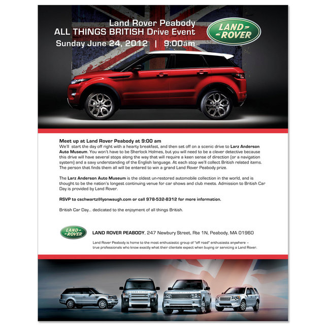 Land Rover Peabody email blast