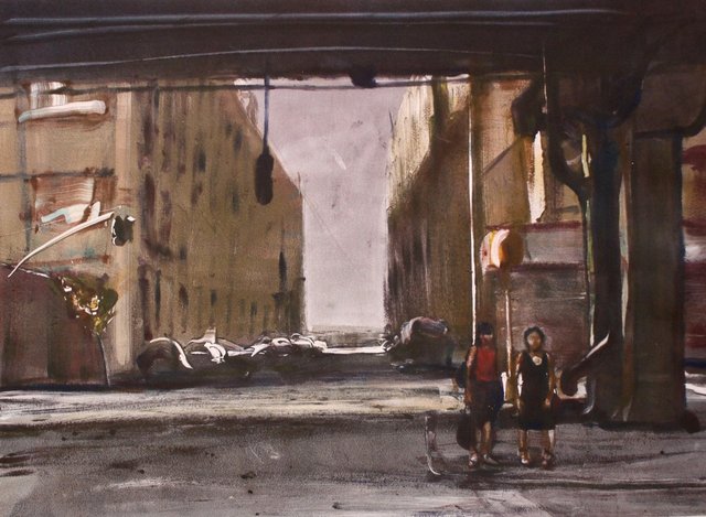 Under the Expressway   22 x 30"