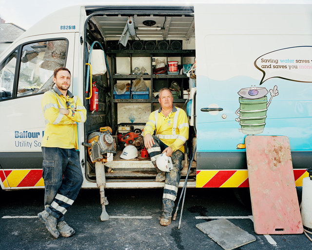 Liam Goodwin (L) and Kevin MacFarlane (R), Meter Installation Team.