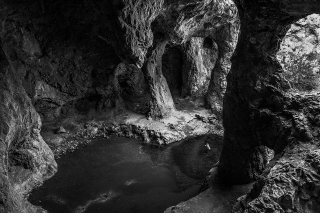 Grotte n°8, mine de plomb désaffectée. Sidi Amor Ben Salem, 2014.