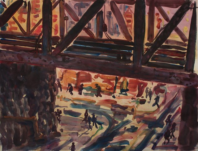 Chinatown Overpass   22 x 29"