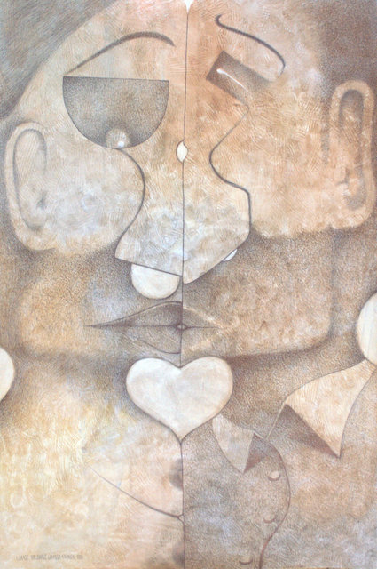 Pocałunek6 tech. mieszana papier 50x70 2015