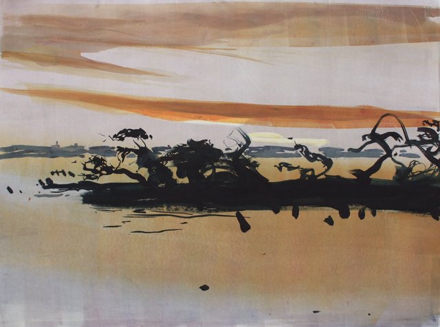 Sunset Over Jersey 22 x 29"