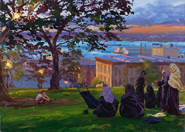 Sunset Park Ladies, 24 x 36"