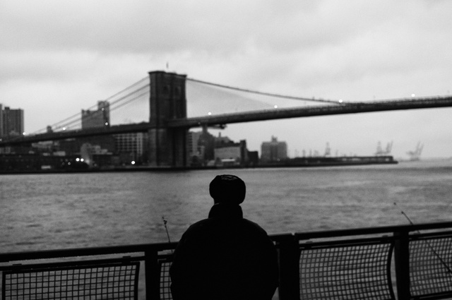 Fisherman and the Brooklyn bridge