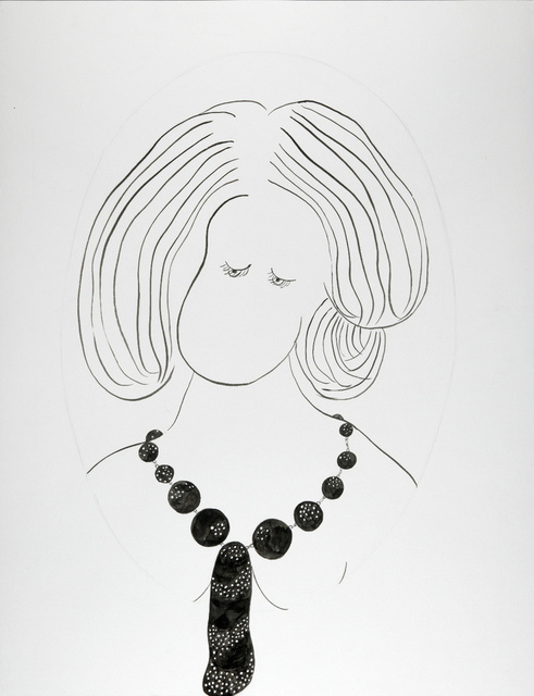Portrait of Young Girl Wearing Her First Necklace