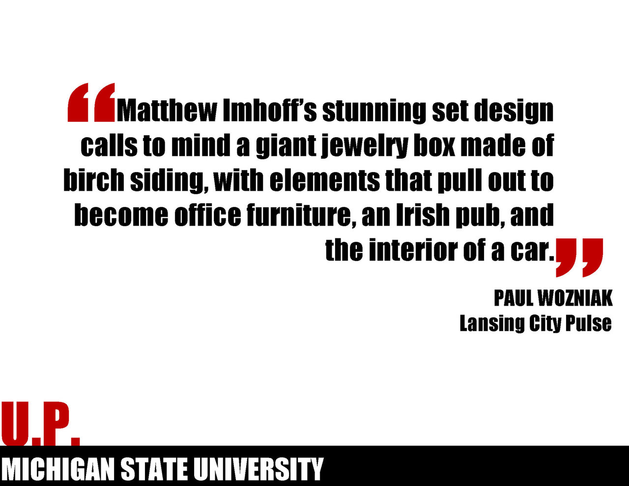 Matthew Imhoff, Production Designer