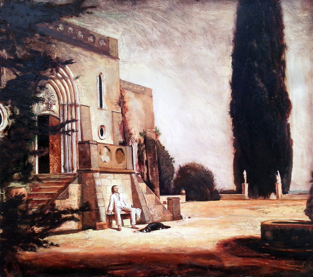 Ławeczka 90x80 olej płótno 2015