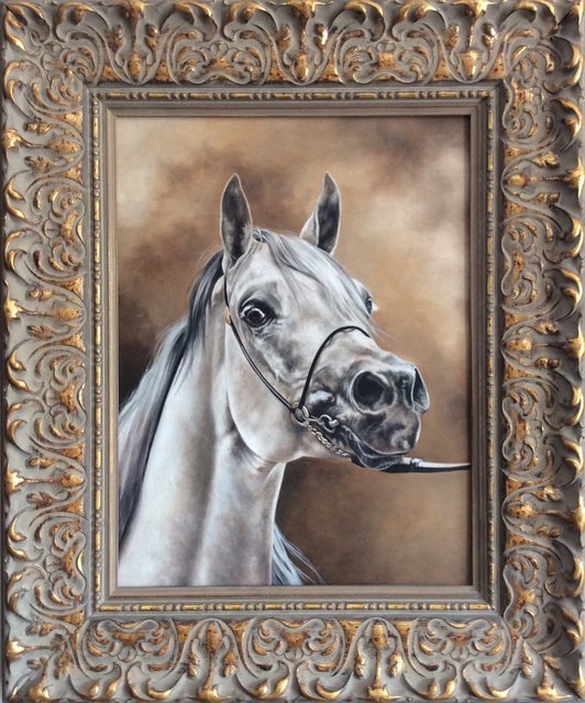 Klacz arabska Pepita 32x42 olej deska