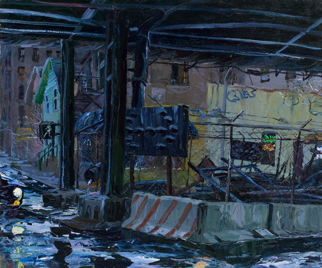 Under the Expressway- Rain, 30 X 36" sold