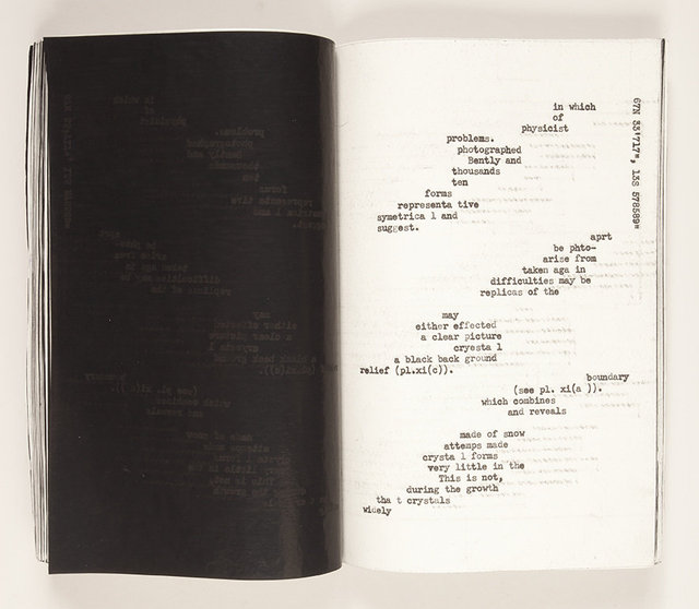 Joo Yeon Park: Blue Hours, typewritten texts on carbon copy papers and dictionary papers in English, 2011