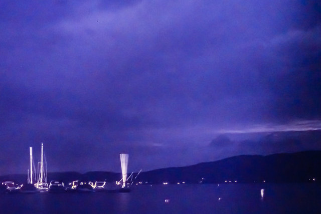 Marina at night